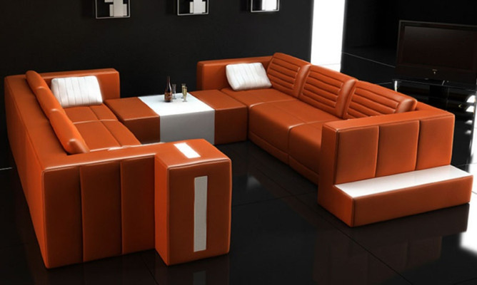 Moderne Elegantes Design Wohnzimmersofas Polstermöbel U-Form für Ihr Zuhause
