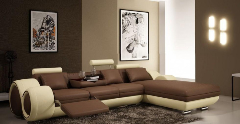 Elegantes Wohnen Luxuriöses Ecksofa in perfekter L-Form Sofa Wohzimmer