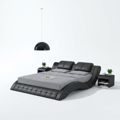 Luxus Leder Bett Design Polster Betten Doppel Ehe140/160/180 LB8824