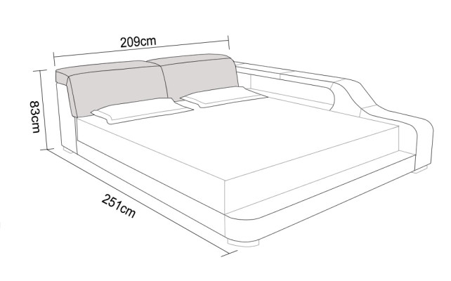 Wasserbett Hotel Doppel Bett Betten Komplett Lederbett Polsterbett Wasser LB8818