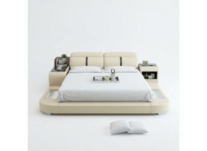 Wasserbett Hotel Doppel Bett Betten Komplett Lederbett Polsterbett Wasser LB8821
