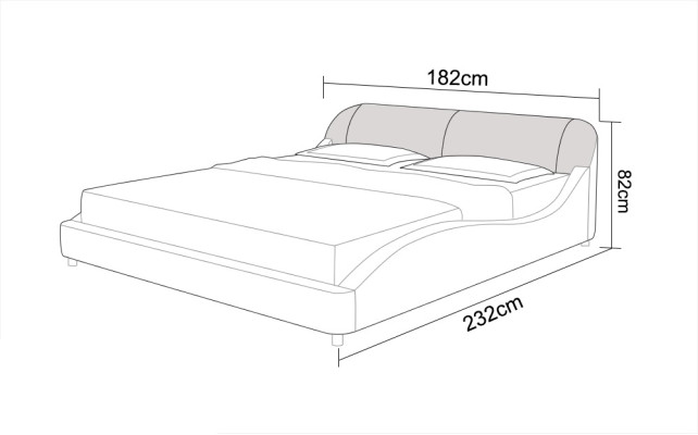 Wasserbett Hotel Doppel Bett Betten Komplett Lederbett Polsterbett Wasser LB8822