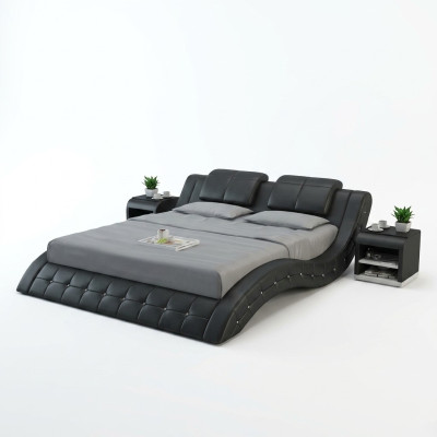 Wasserbett Hotel Doppel Bett Betten Komplett Lederbett Polsterbett Wasser LB8824