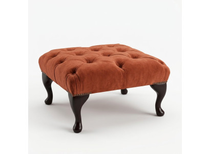 Hocker Sessel Fernseh Design Polster Fußhocker Chesterfield Textil Neu - 368