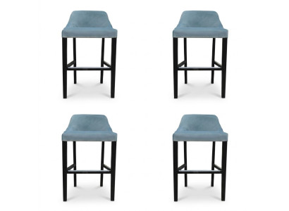 4x Design Chesterfield Barhocker Hocker Hochstuhl Set Polster Stühle Garnitur