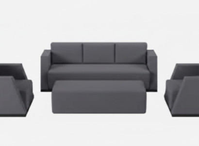 Stilvolle Graue Sofagarnitur Polstersofas 2x Luxus Sessel Couchtisch