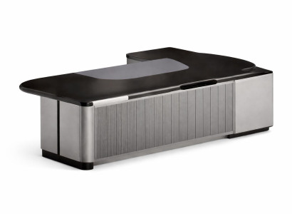 Moderner Chefschreibtisch in Schwarz mit eleganter Frontoptik
