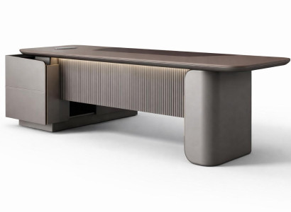 Moderner Chefschreibtisch mit eleganter Holzoberfläche und Design
