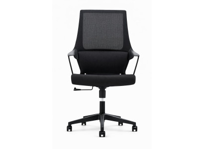 Ergonomischer Bürostuhl in Schwarz mit Mesh-Rücken und Armlehnen