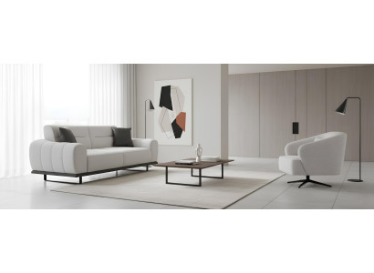 Stilvolles 3-Sitzer Sofa Set mit Sessel für zeitgemäße Einrichtung