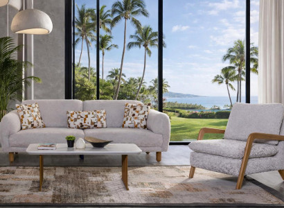 Schicke Sofagarnitur Polstercouchen Designer Sessel Couchtisch