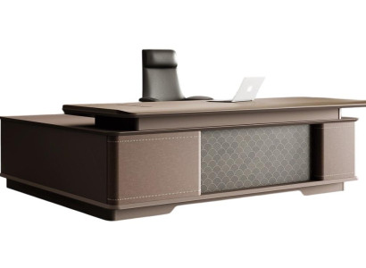 Eleganter Eckschreibtisch aus Holz mit Großer Arbeitsfläche für Büro