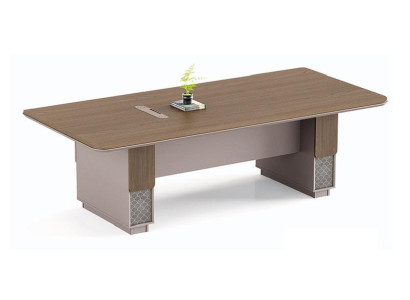 Schreibtisch Holz Braun mit Stauraum Designermöbel Eleganter Modernem Design
