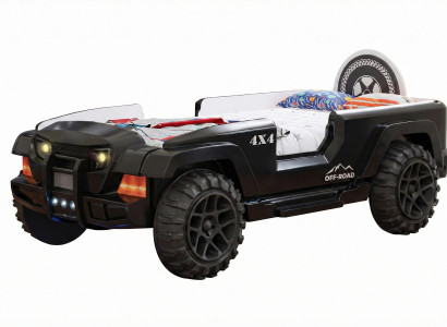 Autobett im Off Road Design Luxuriöses Kinderzimmer Modernes Kinderbett