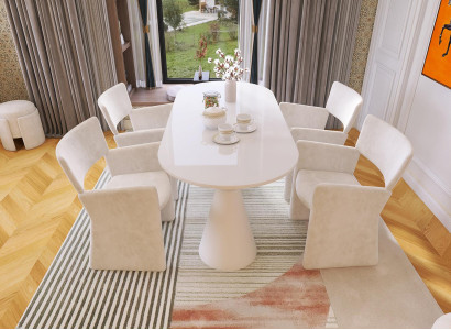 Modern Esstisch 4x Stühle Designer Luxuriöses Einrichtung Esszimmer Set 5tlg