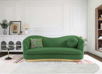 Luxuriöses Sofa 3 Sitzer Wohnzimmermöbel Grün Sitz Moderne Design