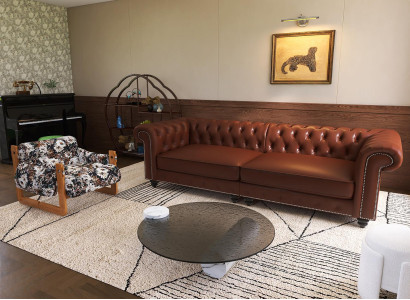 Sofagarnitur 3+1 Sitzer Runder Couchtisch Elegante Wohnzimmer Set 3tlg