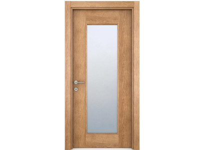 Braune Holztür moderne Tür mit Glas umweltfreundliche zuverlässige Türen