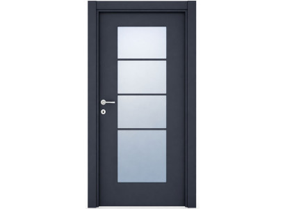 Graue Holztür mit Glas Designertür Moderne Türen für Ihr Zuhause