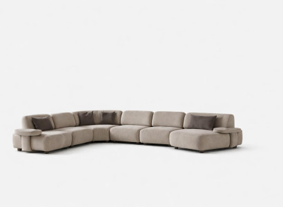 Elegantes modulares Ecksofa mit weicher Form und maximalem Komfort