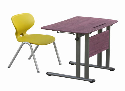 Moderne Schulbank mit ergonomischem Stuhl und flexiblem Tisch