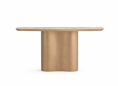 Moderner Konsolentisch 155 cm mit Marmor und Metallbeinen Designer Tisch