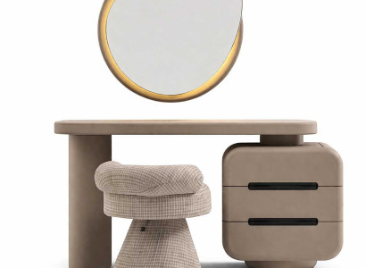 Schlafzimmer Komplettes Schminktisch mit Spiegel Komfortabler Hocker