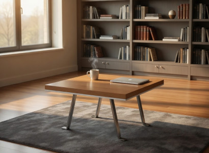 Stilvoller Couchtisch Holz Metall minimalistisch modern