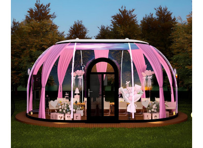 Moderner Pavillon für 12–14 Personen Transparent mit hoher Schlagfestigkeit