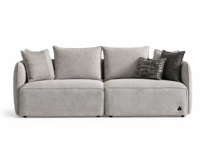Moderner Sofa 3 Sitzer Luxuriöses Wohnzimmer Grau Dreisitzer Couch