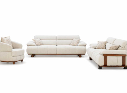 Luxuriöses Sofa Set 3+3+1 Sitzer Moderner Polstermöbel Wohnzimmer Komplettes