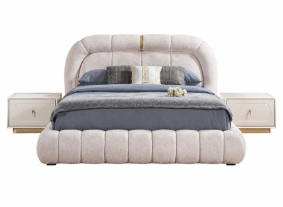 Luxusmöbel Bett+Nachttische Schlafzimmer Komplettes Moderner Design