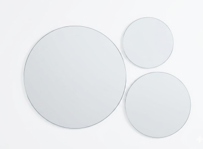 Spiegel Set im minimalistischen Design mit drei kreisrunden Spiegeln