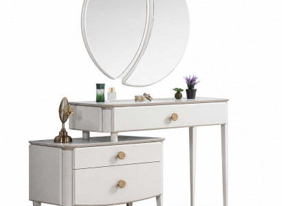 Moderner Schminktisch mit Spiegel Toilettentisch Make-up-Tisch Frisiertisch