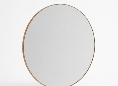 Minimalistischer Rundspiegel mit schlankem Rahmen in modernem Design