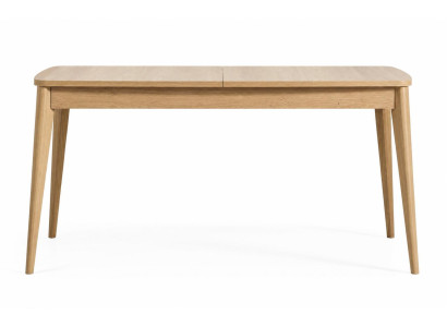 Moderner Esstisch aus Eiche mit minimalistischer Erweiterungsfunktion