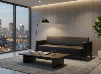 Elegantes 3-Sitzer Sofa aus Kunstleder für stilvolle Räume
