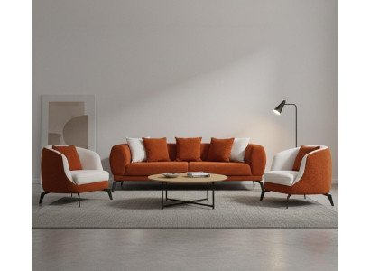 Elegant Sofa Set 3+1+1 Sitzer Wohnzimmer Sofagarnitur Komfortabel Luxusmöbel