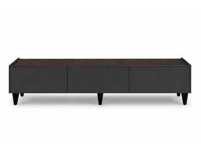 TV-board Schwarz Praktisch Geräumig Ästhetisch Push-to-open Holz
