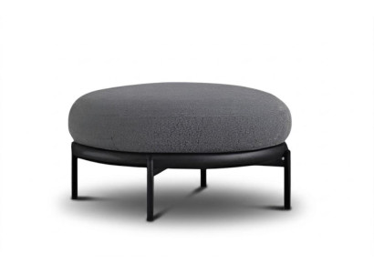 Moderner Polsterhocker Grau Stilvoller Sitzhocker Design