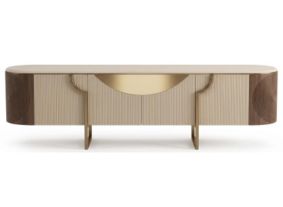 Luxuriöser beiger Fernsehschrank Holz-TV-Kommode TV-Möbel Wohnzimmermöbel