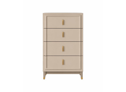 Kommode komfortabel 4 Schubladen Beige moderner Stil neu