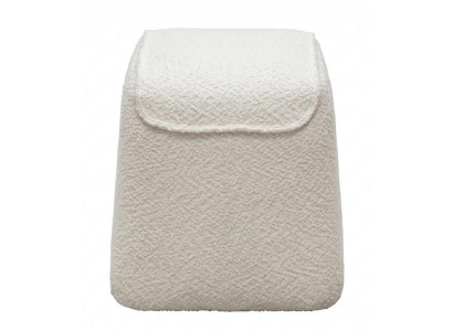 Pouf Weiß Moderner Stil Komfortabel Minimalistisch Schlicht Weicher
