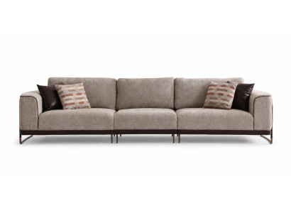 Sofa 3-Sitzer Braun Modern Luxus Elegant Design Couch Geräumig Neu