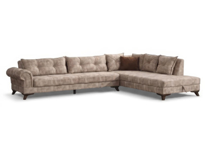 Ecksofa L-Form Modern Braun Komfortabel Eckcouch Polstergarnitur Neu