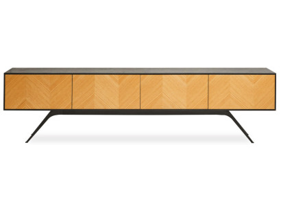 TV-Möbel Braun Holz TV-Ständer Wohnzimmer Elegant Stilvoll Neu Natur