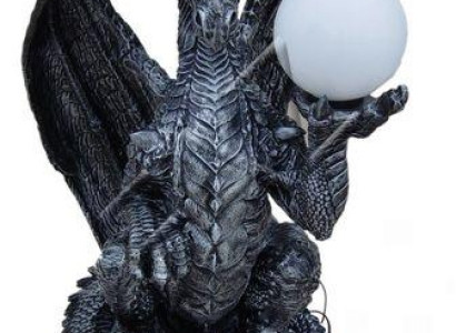 Tischleuchte Drachen Barock Lampen Tisch Leuchte Leuchten Lampen Figur Statue