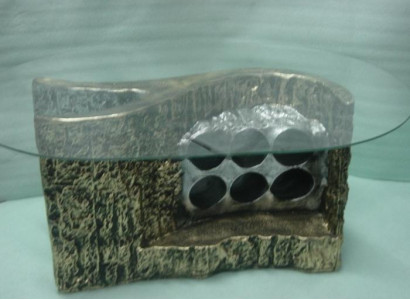 Glastisch Tische Tisch Statue Figur Tisch Beistell Sofa Wohnzimmer Designer Neu