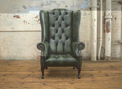 Chesterfield Sessel Fernseh Couch 1 Sitzer Sofa Textil Stoff Couchen Polster #10