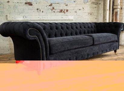 Chesterfield Polster Sofas Design Textil Sofa 4 Sitzer Sofa Luxus Design Couch